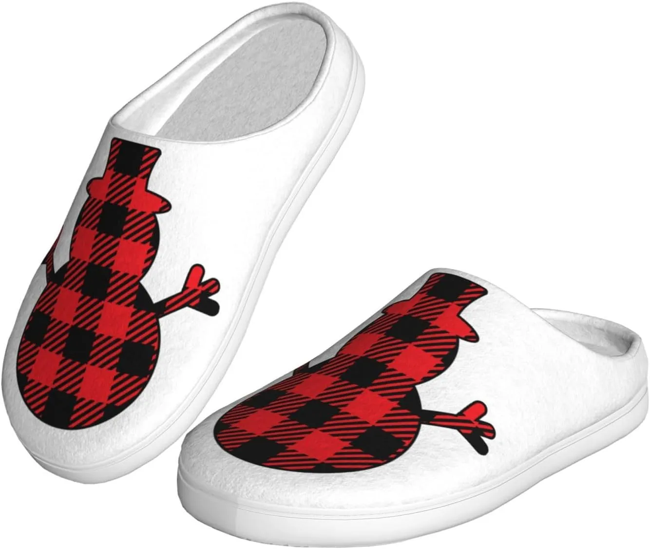 Unisex Warm Slippers Non-Slip Winter Fluffy Slippers Slip-On Plush Slippers Bedroom Slippers House Shoes For Men Women