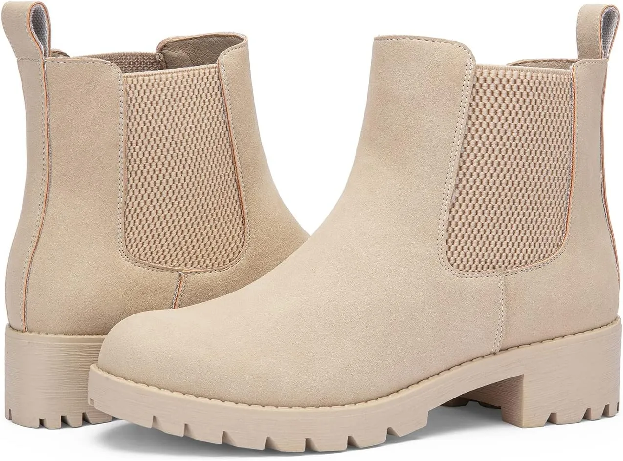 Vepose Women's 9607 Chelsea Ankle Boots Pull-On Booties for Women