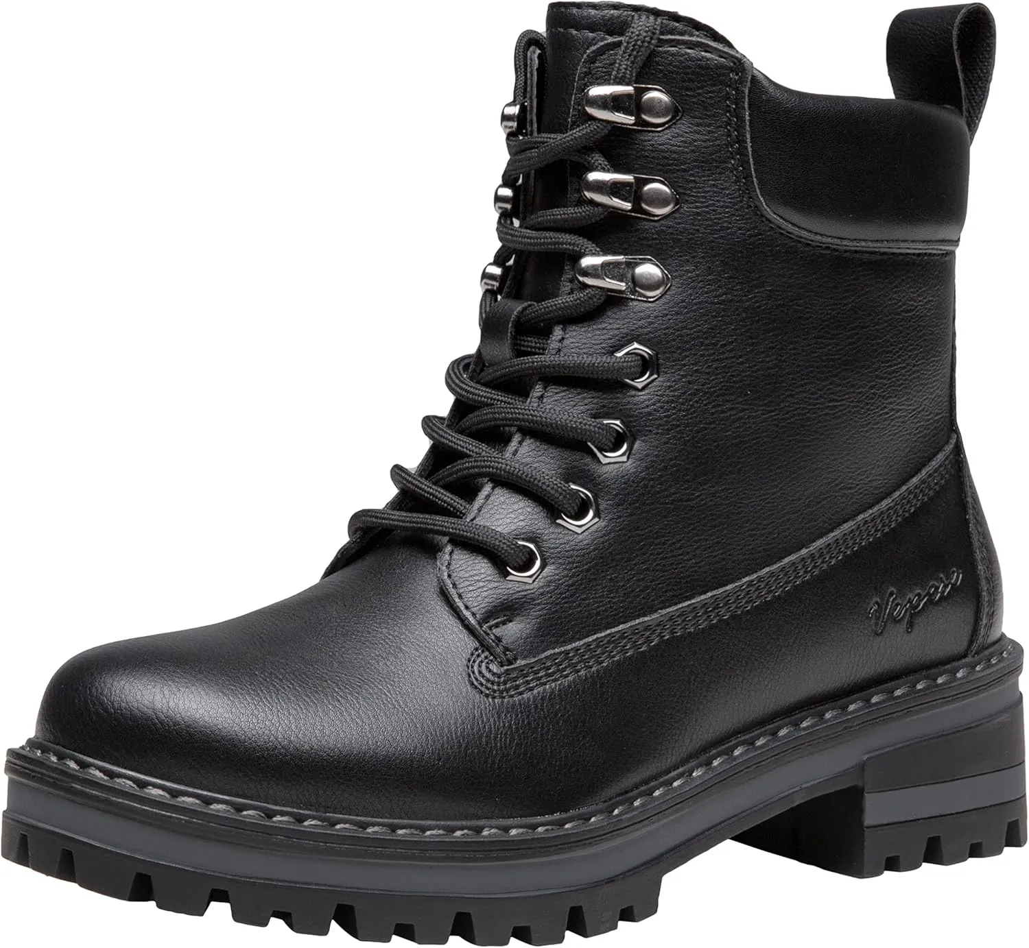 Vepose Women's Ankle Boots 9609 Fashion Lace Up Combat Booties for Women 2.0