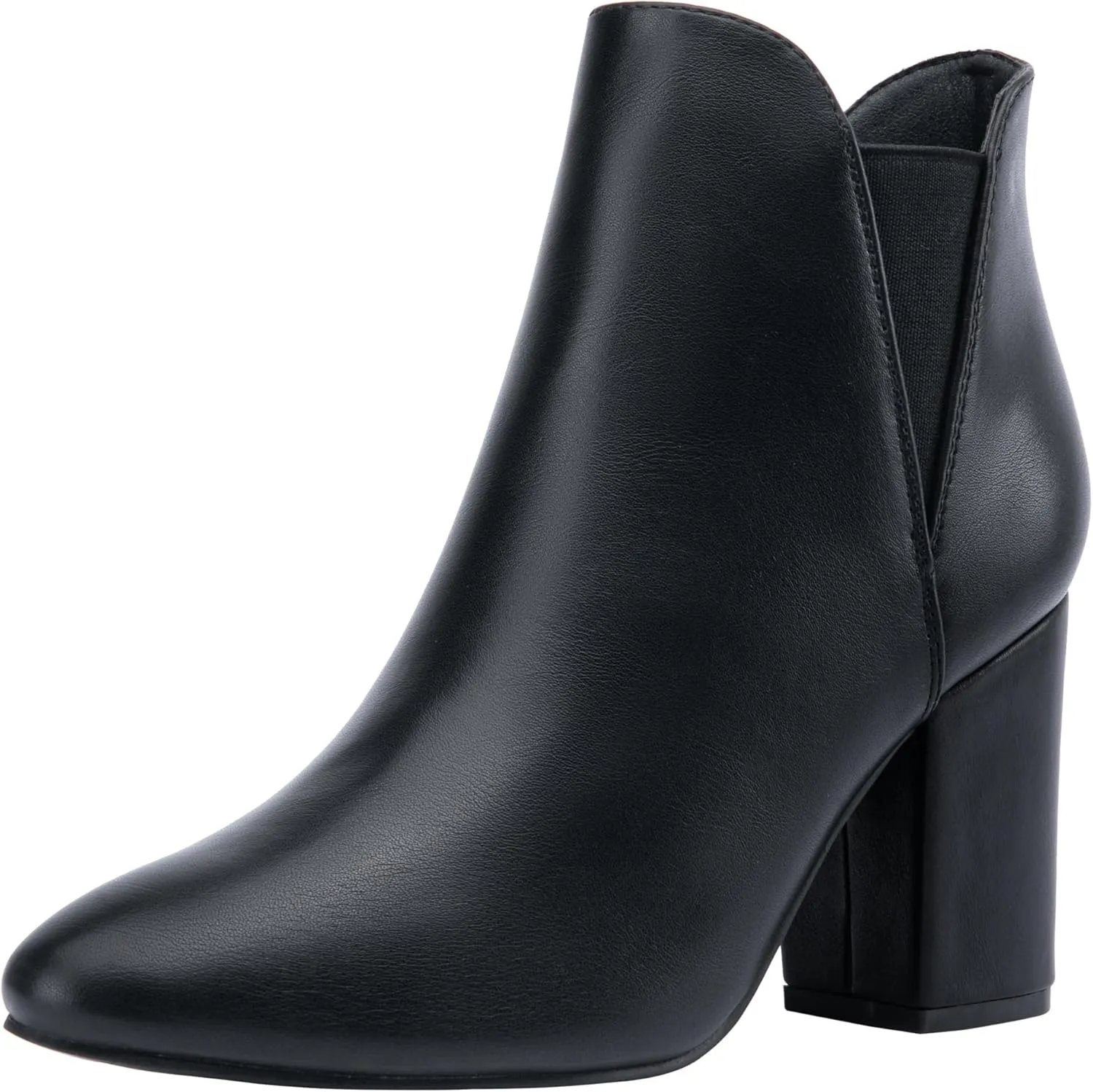Vepose Women's Chelsea Ankle Boots Chunky Heel, Fall Dressy Booties Low Heel, Pointed Toe Short Boot with Inside Zipper