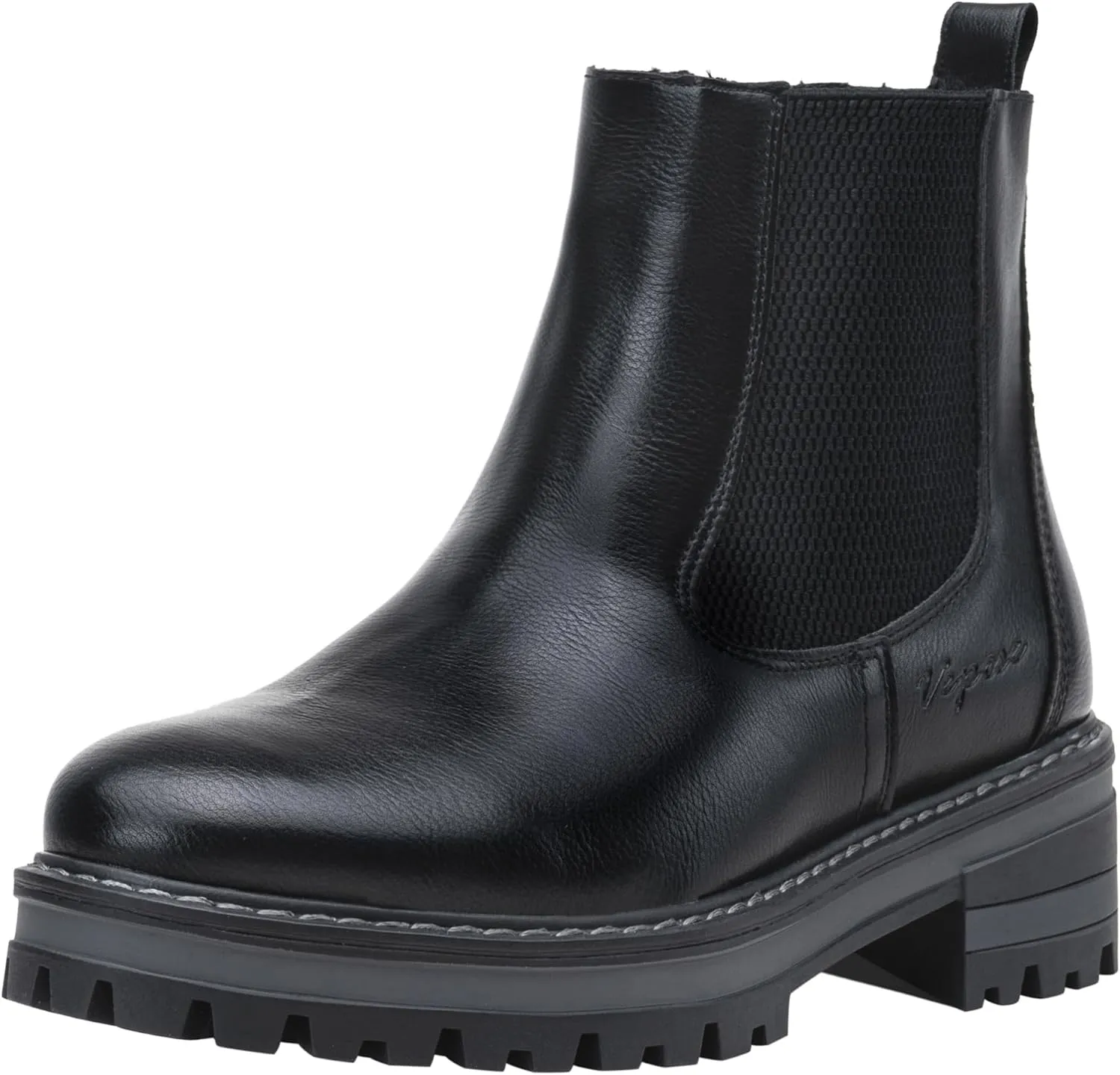 Vepose Women's Chelsea Ankle Boots Lug Sole Fashion Elastic Short Pull on 9608 Booties
