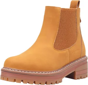 Vepose Women's Chelsea Ankle Boots Lug Sole Fashion Elastic Short Pull on 9608 Booties