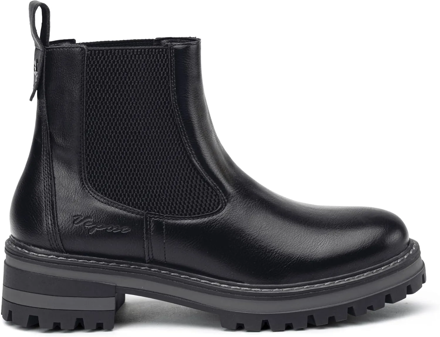 Vepose Women's Chelsea Ankle Boots Lug Sole Fashion Elastic Short Pull on 9608 Booties
