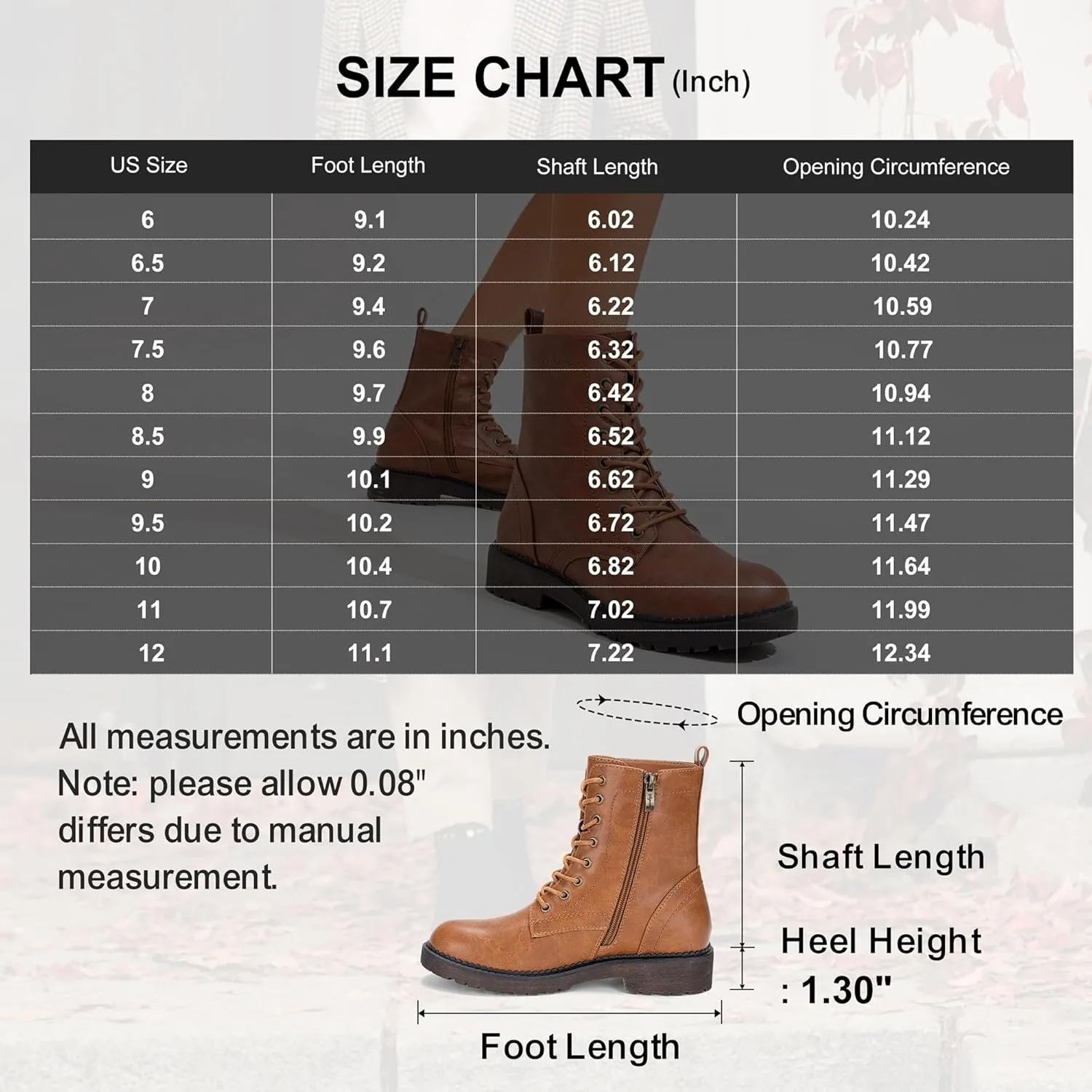 Vepose Women's Combat Ankle Black Flat Boots, Military Fashion 925 Booties Inner Zipper