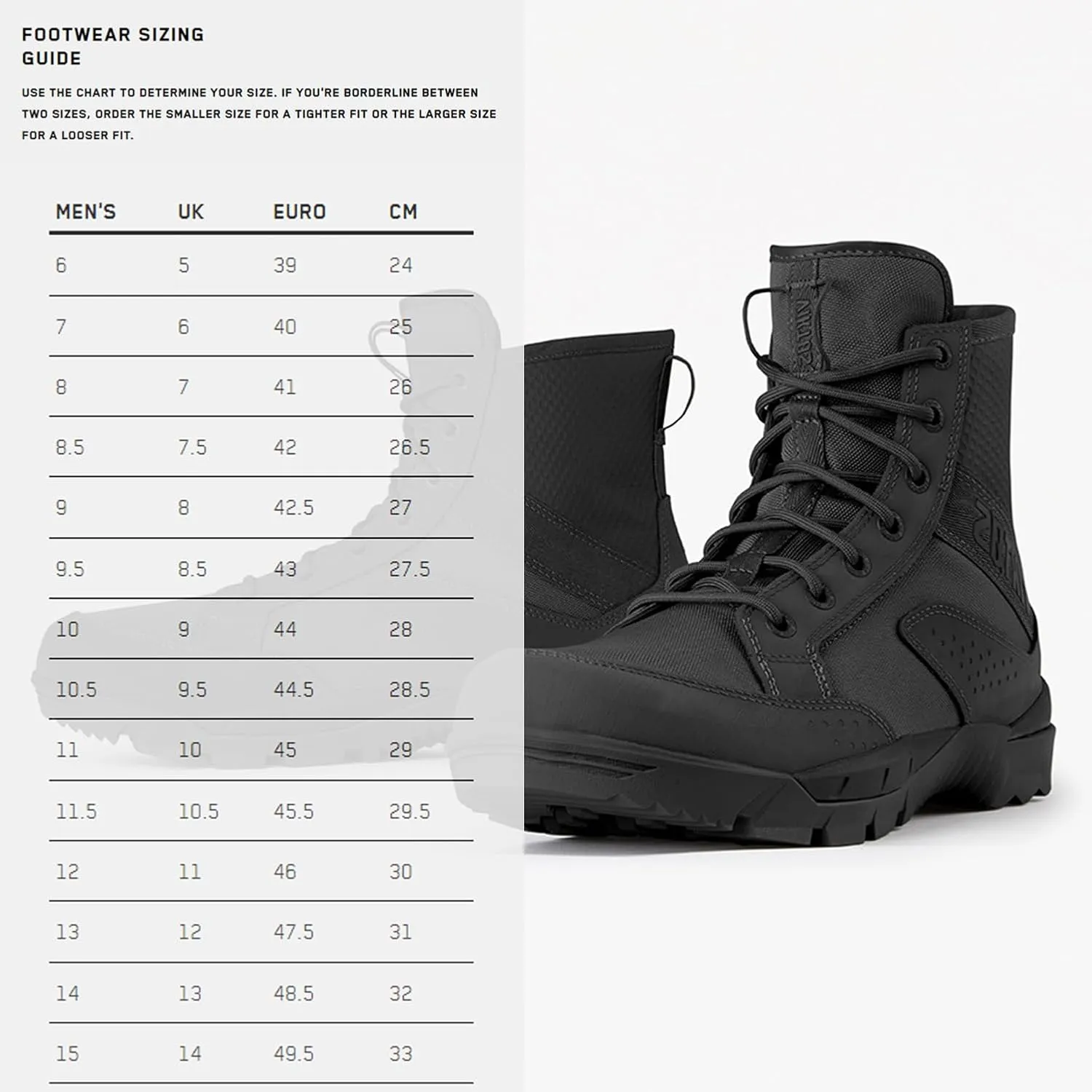 VIKTOS Men's Johnny Combat OPS Tactical Boots| Lightweight Water-Resistant Mid-Height Combat Boots with High-Volume Forefoot