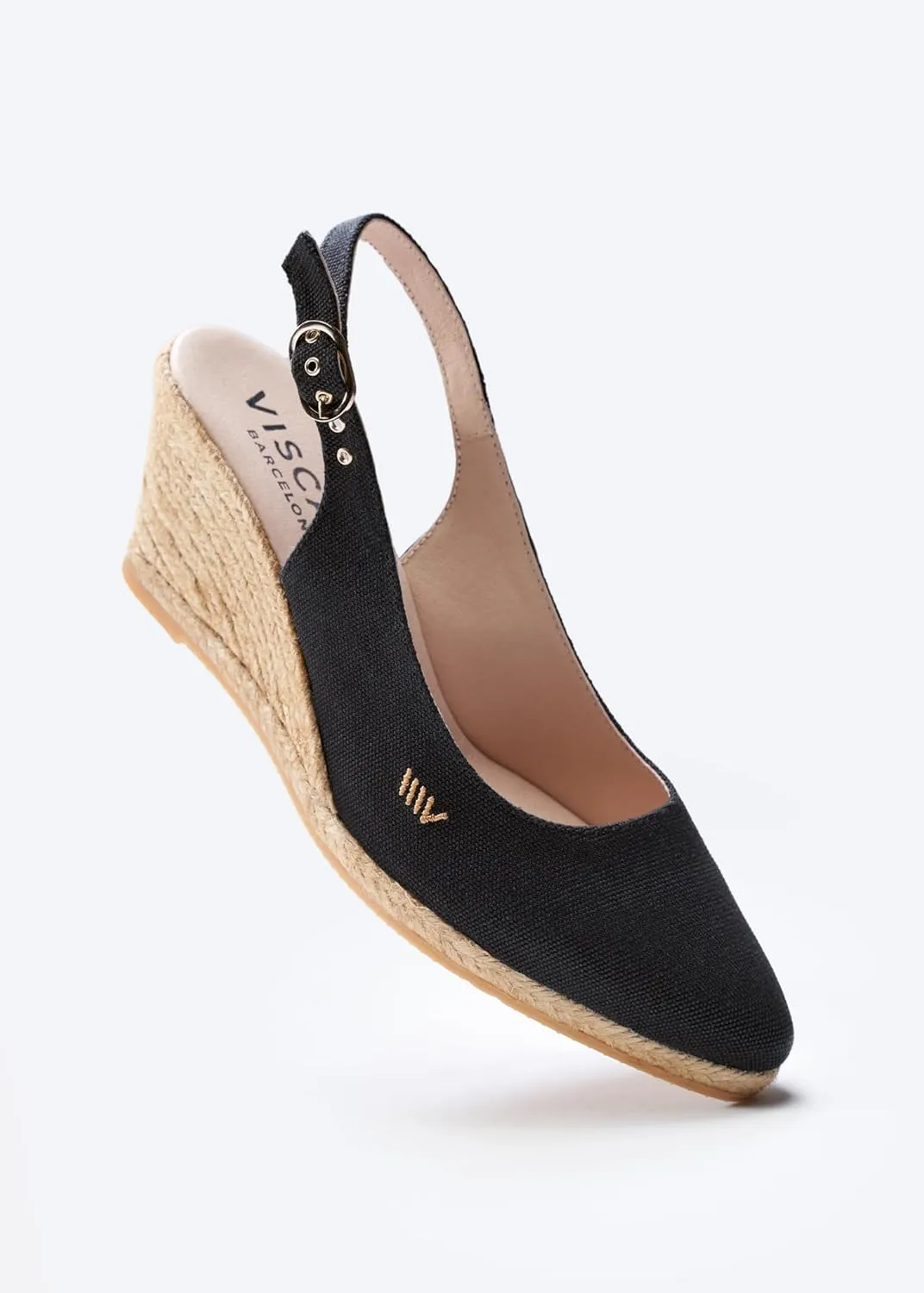 VISCATA Palomera Women's Sandals Espadrille Canvas Slingback Buckle Wedges