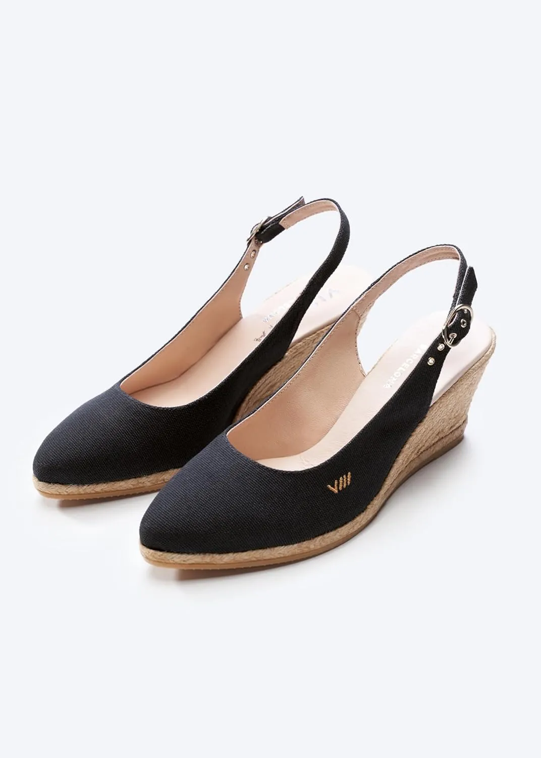VISCATA Palomera Women's Sandals Espadrille Canvas Slingback Buckle Wedges