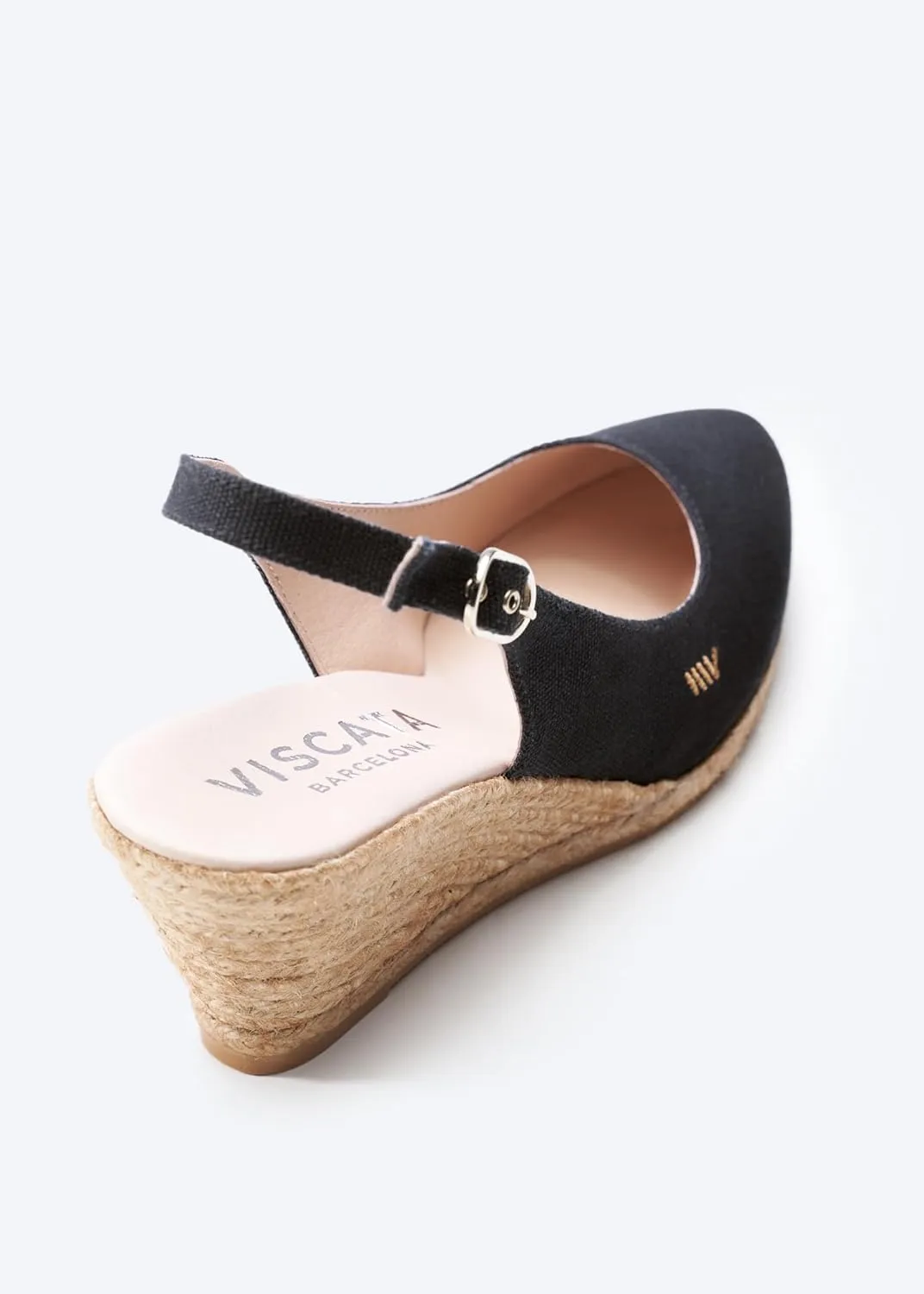 VISCATA Palomera Women's Sandals Espadrille Canvas Slingback Buckle Wedges