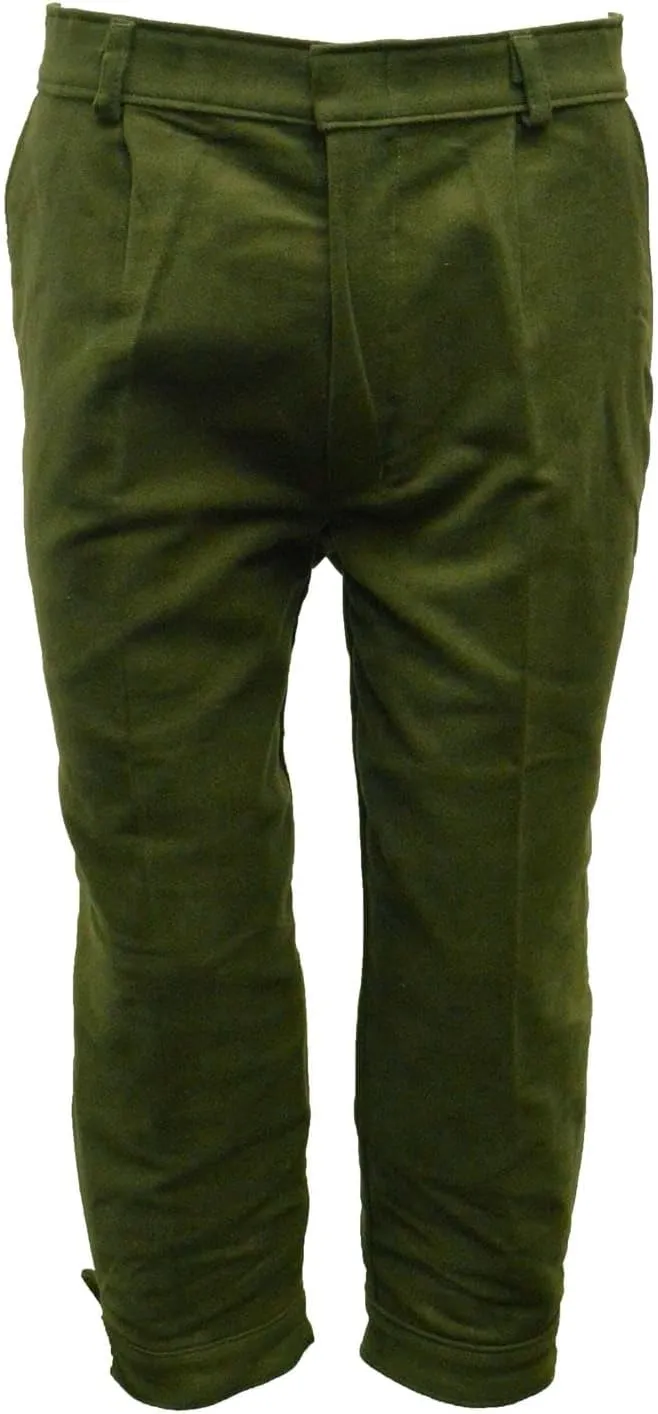 Walker and Hawkes - Mens Moleskin Shooting Plus Twos Breeks Trousers - Olive