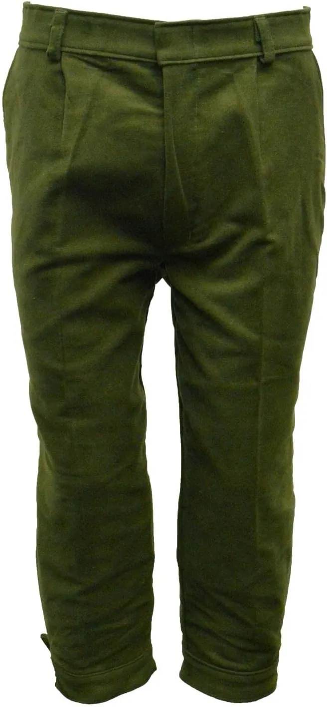 Walker and Hawkes - Mens Moleskin Shooting Plus Twos Breeks Trousers - Olive