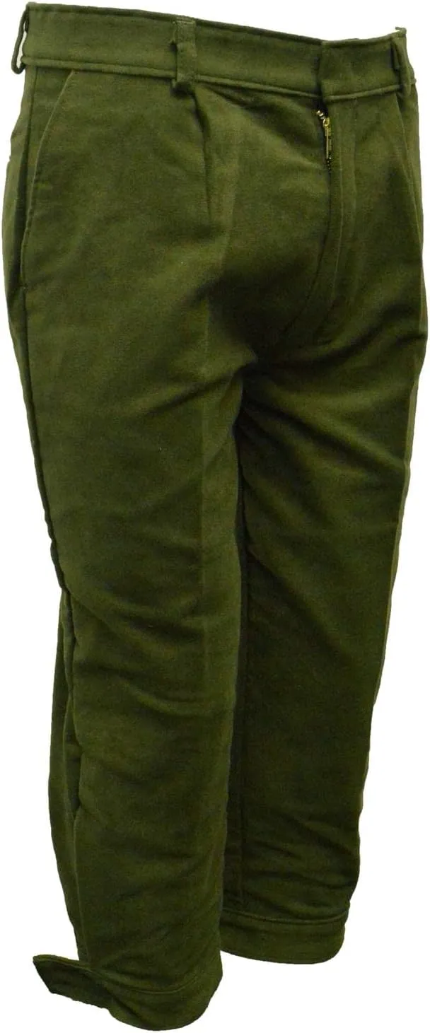 Walker and Hawkes - Mens Moleskin Shooting Plus Twos Breeks Trousers - Olive