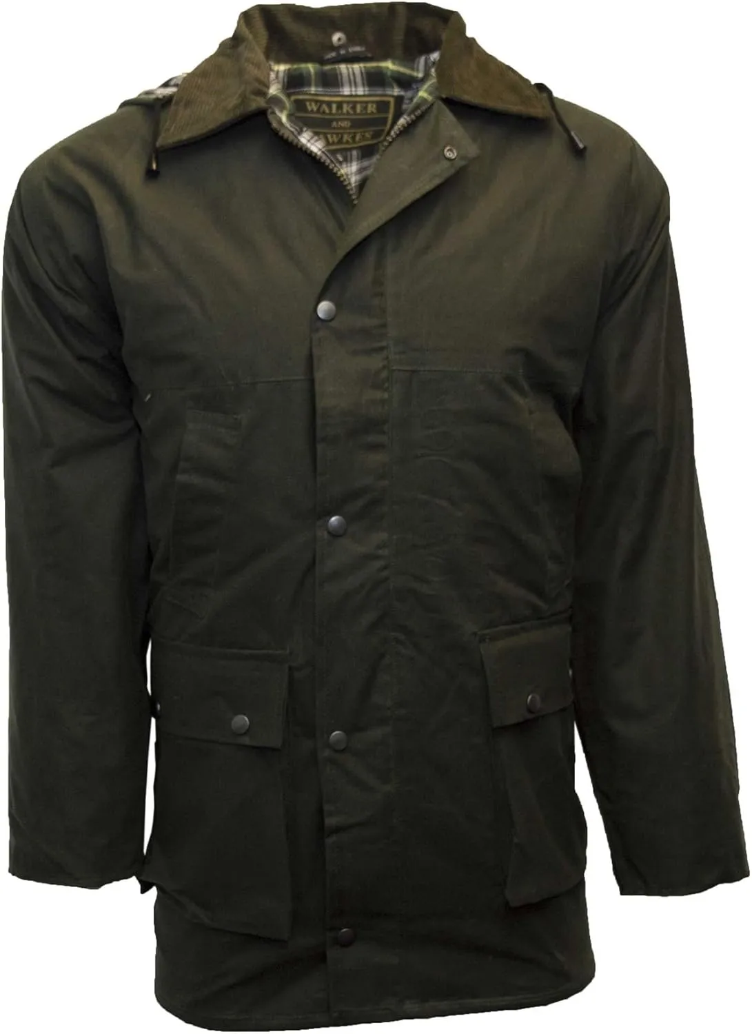 Walker and Hawkes Wax Unpadded Benson Jacket for Men - Lightweight Wind- and Waterproof Canvas Jacket, Premium Waxed Cotton