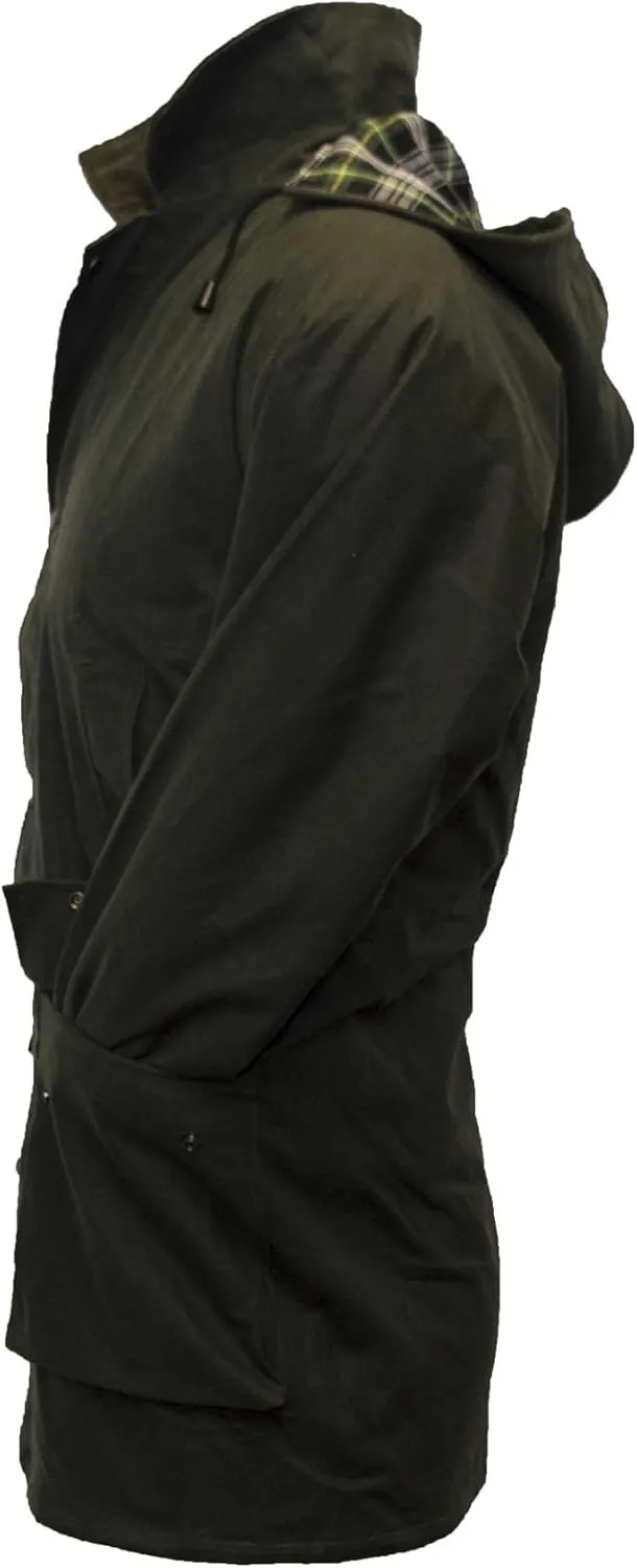 Walker and Hawkes Wax Unpadded Benson Jacket for Men - Lightweight Wind- and Waterproof Canvas Jacket, Premium Waxed Cotton