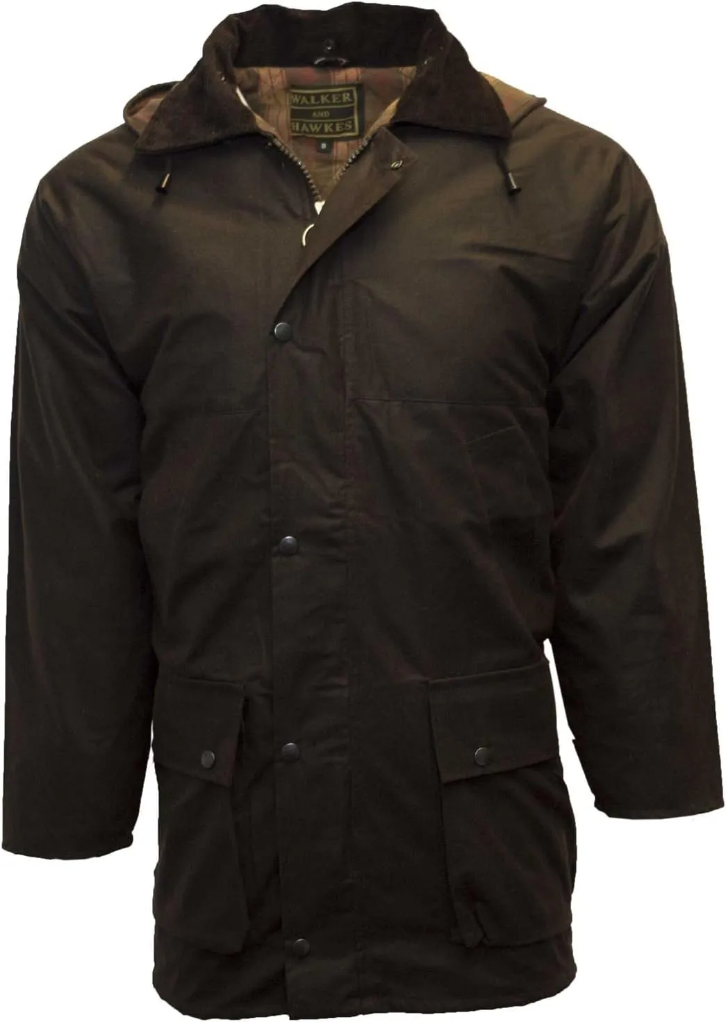 Walker and Hawkes Wax Unpadded Benson Jacket for Men - Lightweight Wind- and Waterproof Canvas Jacket, Premium Waxed Cotton