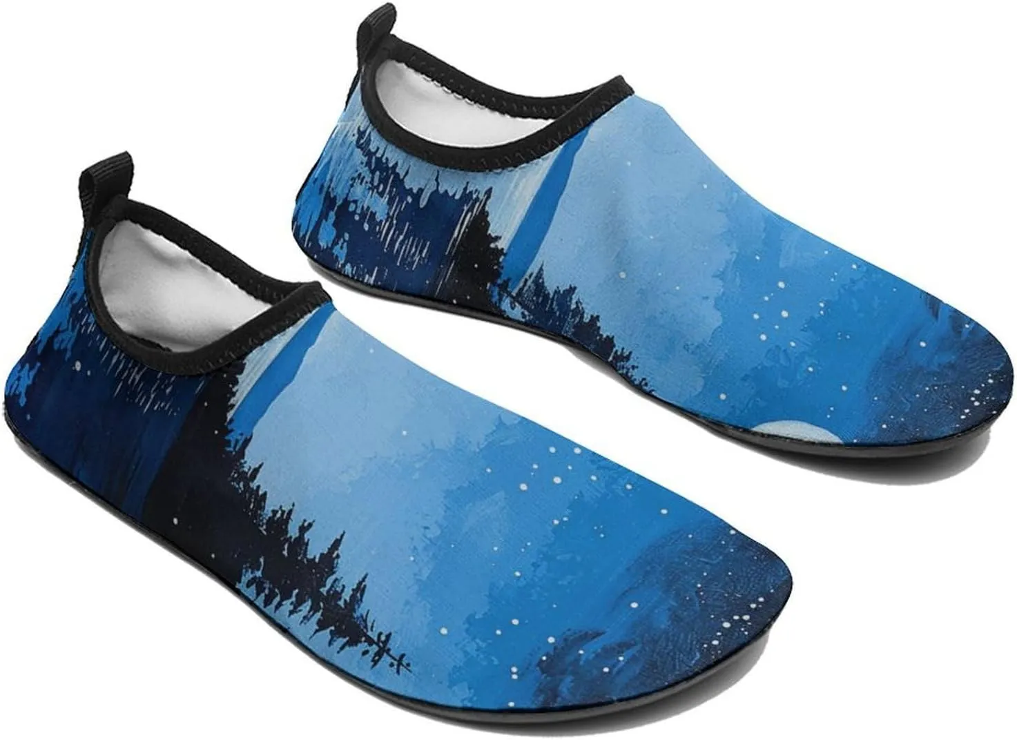 Water Shoes for Women Men Silhouette and Lake Water Sports Shoes Slip-on Breathable Lightweight Athletic Aqua Sock
