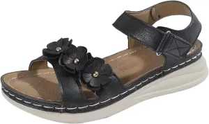 Wedge Sandals for Women Dressy Comfortable Summer Platform Casual Dress Sandal Arch Support Walking Orthotic Dressy Wedges Adjustable Hook Loop Classic Ajustable Ankle Strap Orthopedic Shoes