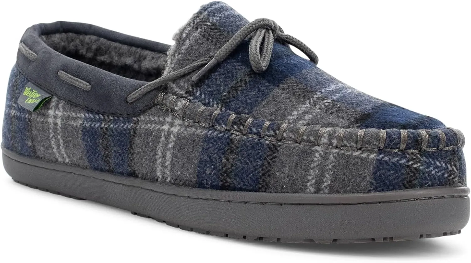 Western Chief Men's Moccasin Slippers - Warm Fleece House Shoes for Men, Indoor and Outdoor Slippers