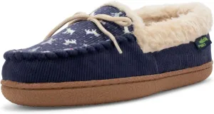 Western Chief Women's Elaine Slippers – Cozy Faux Fur Lining, Stylish Stitched Lace Detail for Indoor, Moccasin Slip-On Loafers Womens Shoes