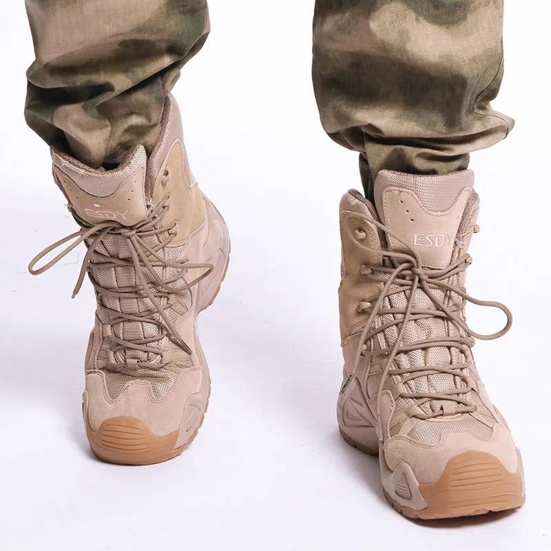 WildKing Men's High Top Waterproof Hiking Combat Boots