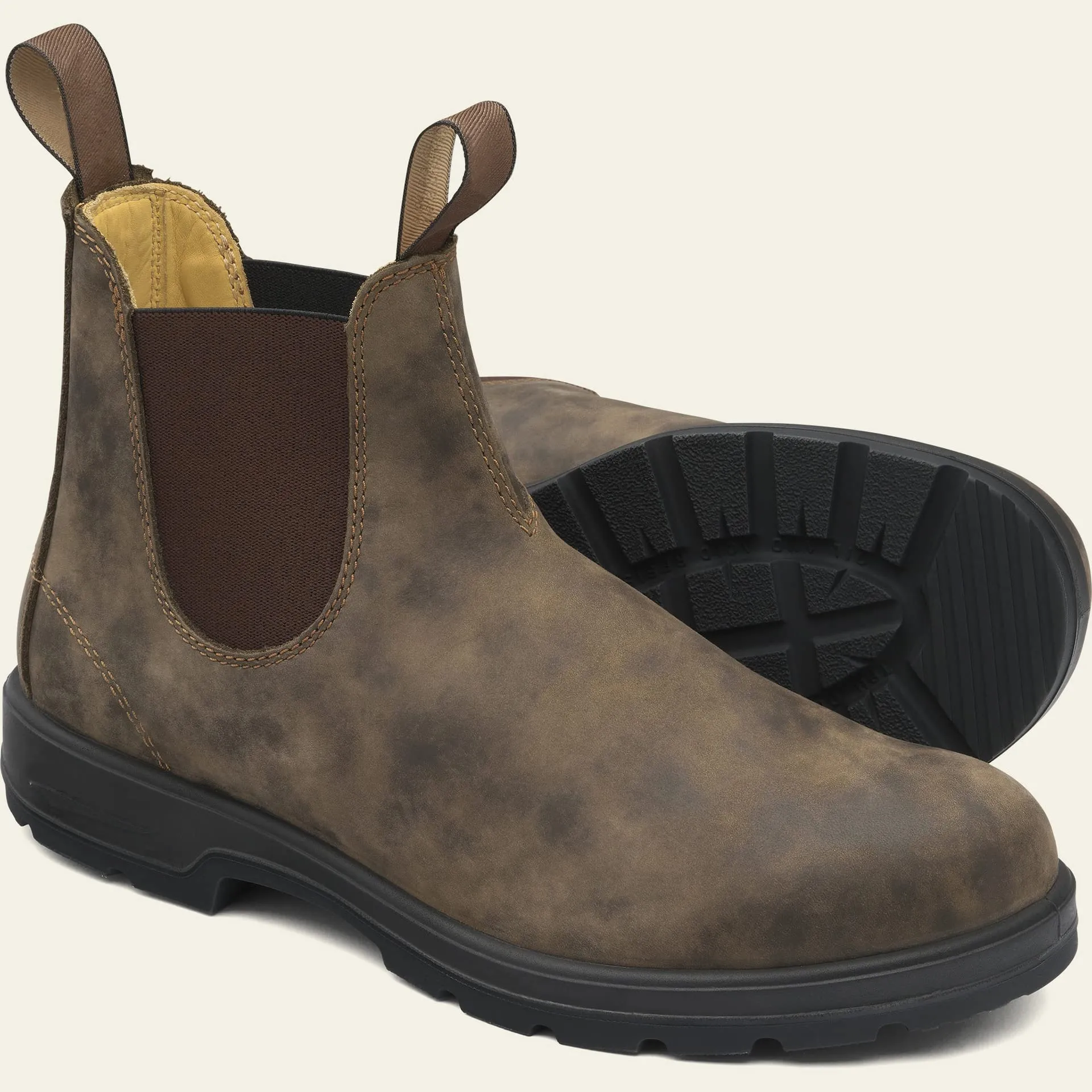 Wildking Men's Waterproof Leather Dress Boots Chelsea Vintage Couple Boots 6585