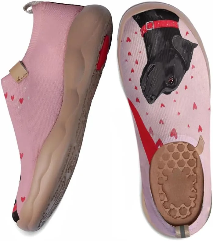 Women Knitted Slip-On Comfort Loafers Colorful Lightweight Travel Shoes Non Slip Walking Footwear|Quirky Pets Series