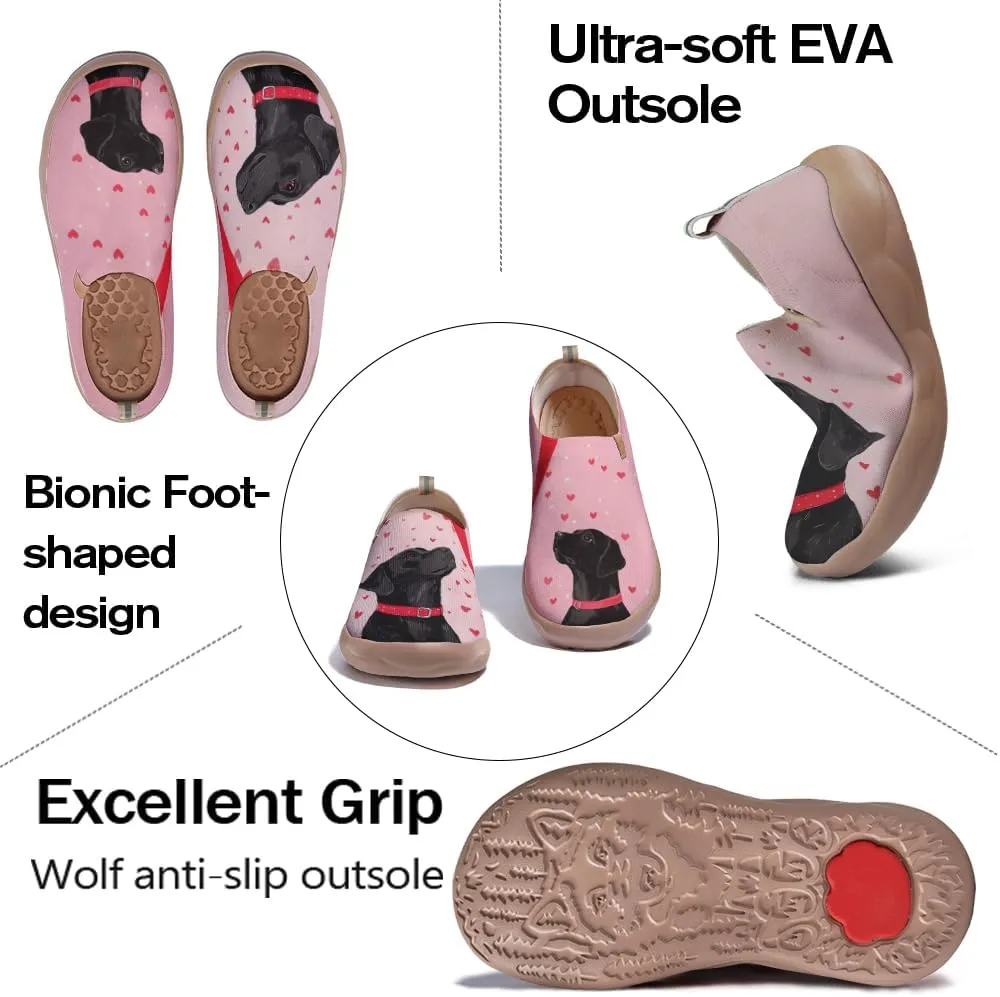 Women Knitted Slip-On Comfort Loafers Colorful Lightweight Travel Shoes Non Slip Walking Footwear|Quirky Pets Series