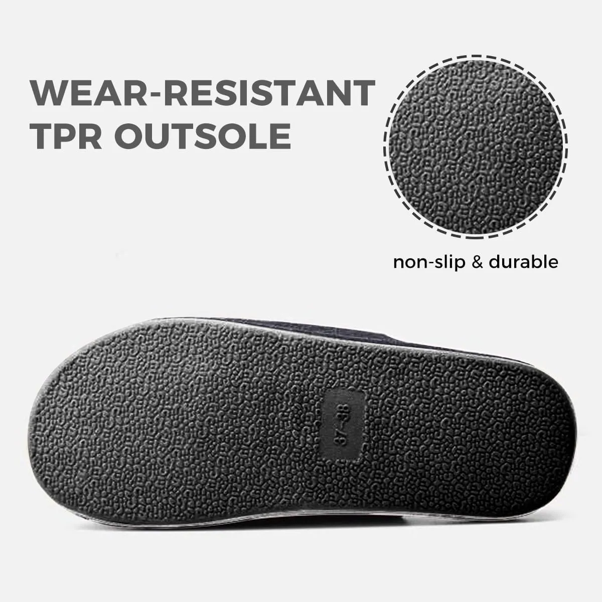 Women Men Comfort House Slippers Warm Home Shoes Anti-Skid Slippers Outdoor Indoor