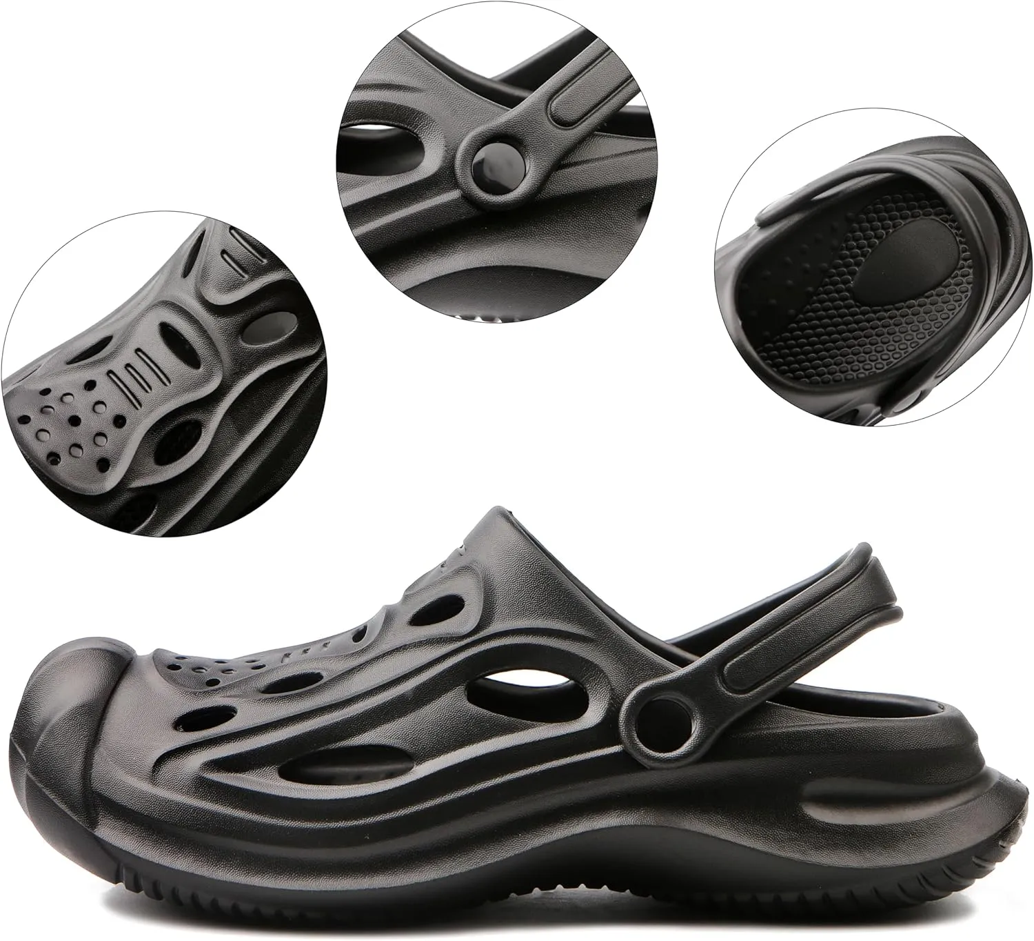 Women Mens Clogs with Arch Support Ganden Shoes Waterpoor Comfort Slip-on Sandals