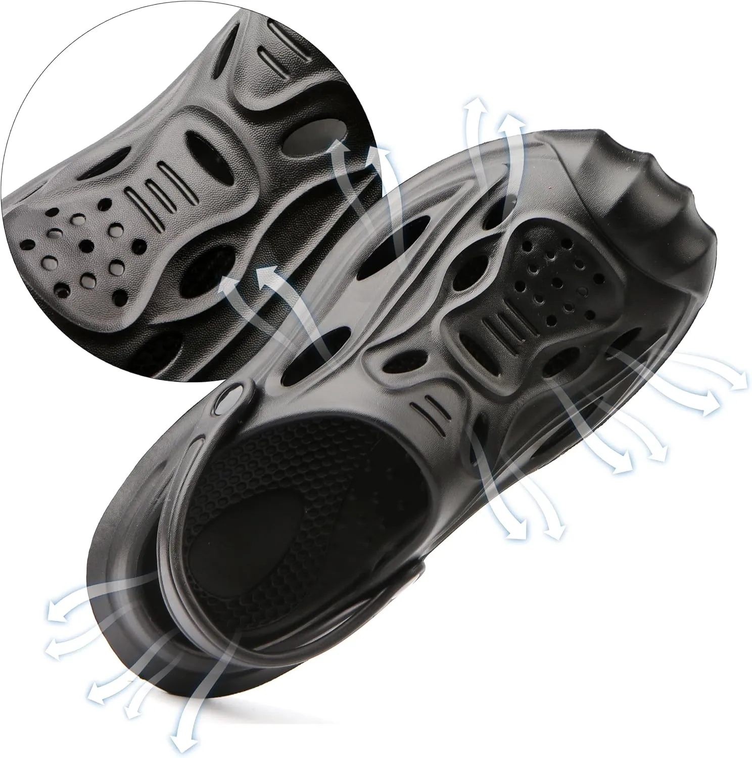 Women Mens Clogs with Arch Support Ganden Shoes Waterpoor Comfort Slip-on Sandals