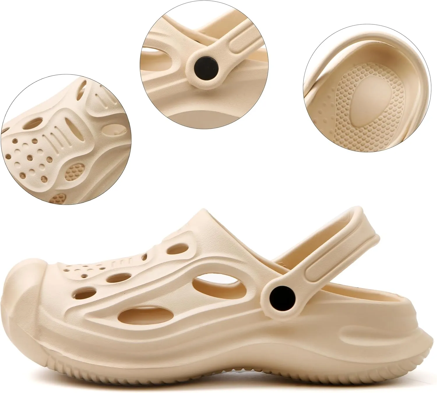 Women Mens Clogs with Arch Support Ganden Shoes Waterpoor Comfort Slip-on Sandals