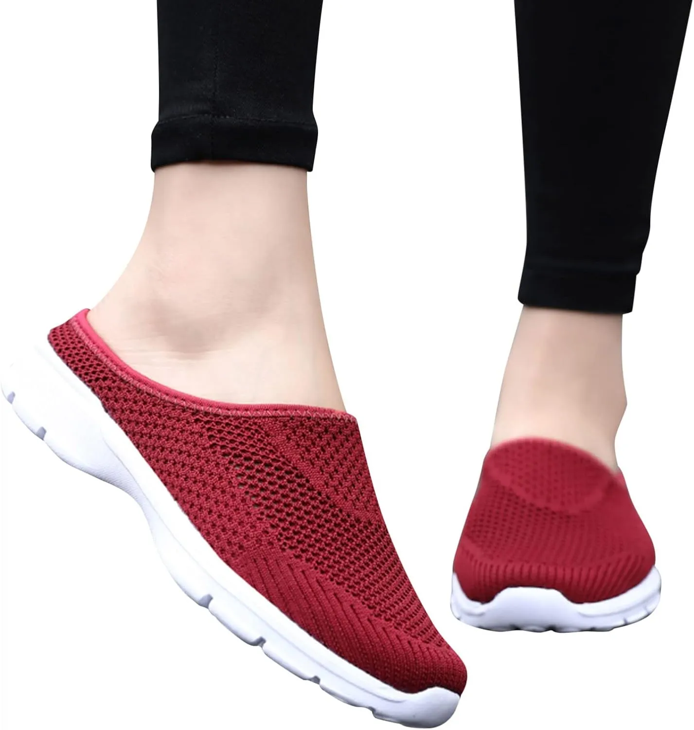 Women Mesh Sneaker Comfortable Breathable Lightweight Walking Shoes with Arch Support Summer Slip On Casual Sneakers