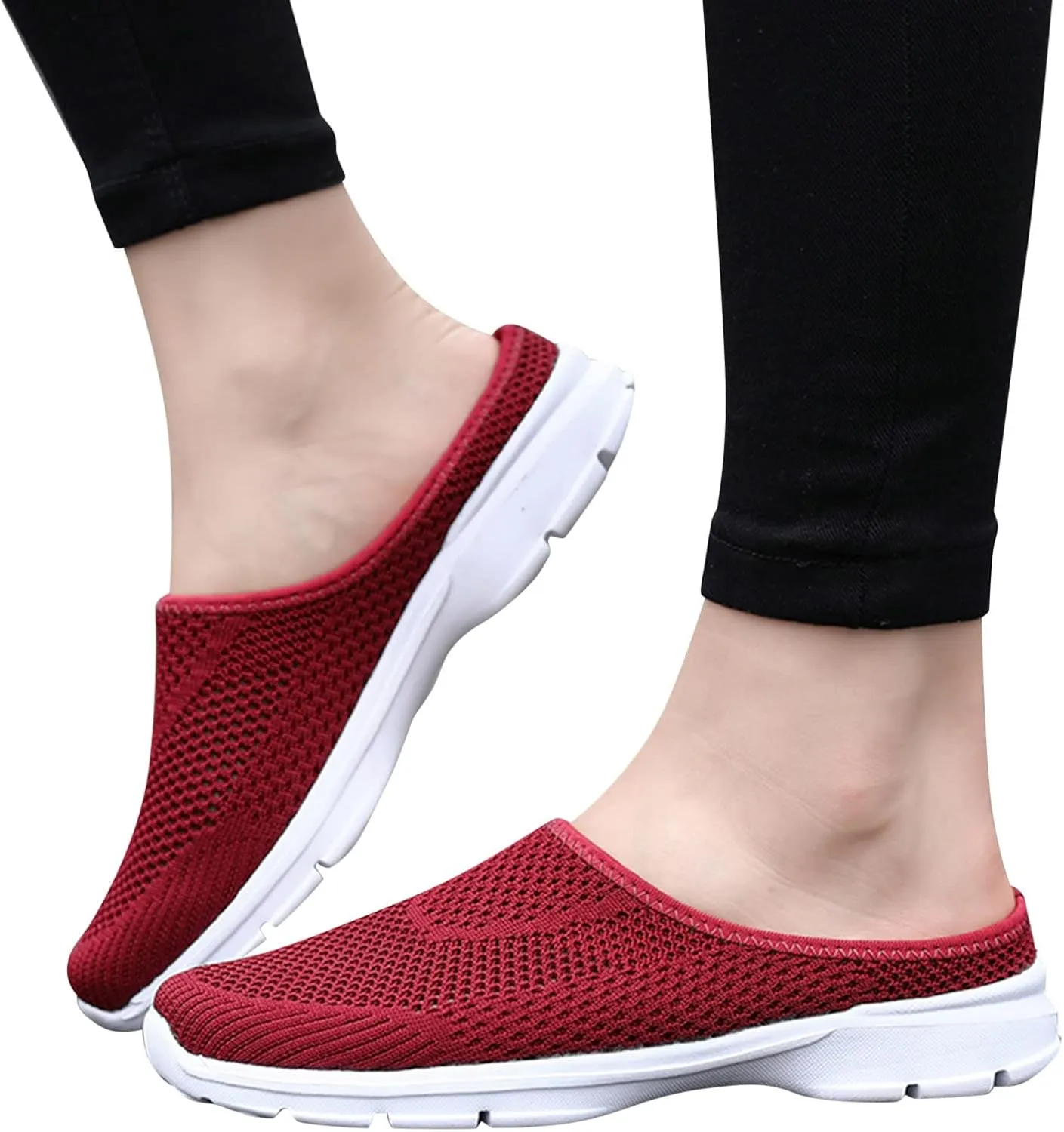 Women Mesh Sneaker Comfortable Breathable Lightweight Walking Shoes with Arch Support Summer Slip On Casual Sneakers