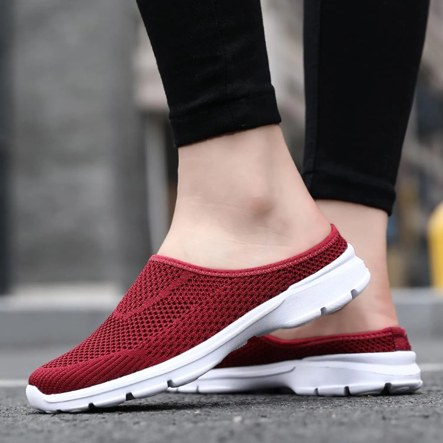 Women Mesh Sneaker Comfortable Breathable Lightweight Walking Shoes with Arch Support Summer Slip On Casual Sneakers