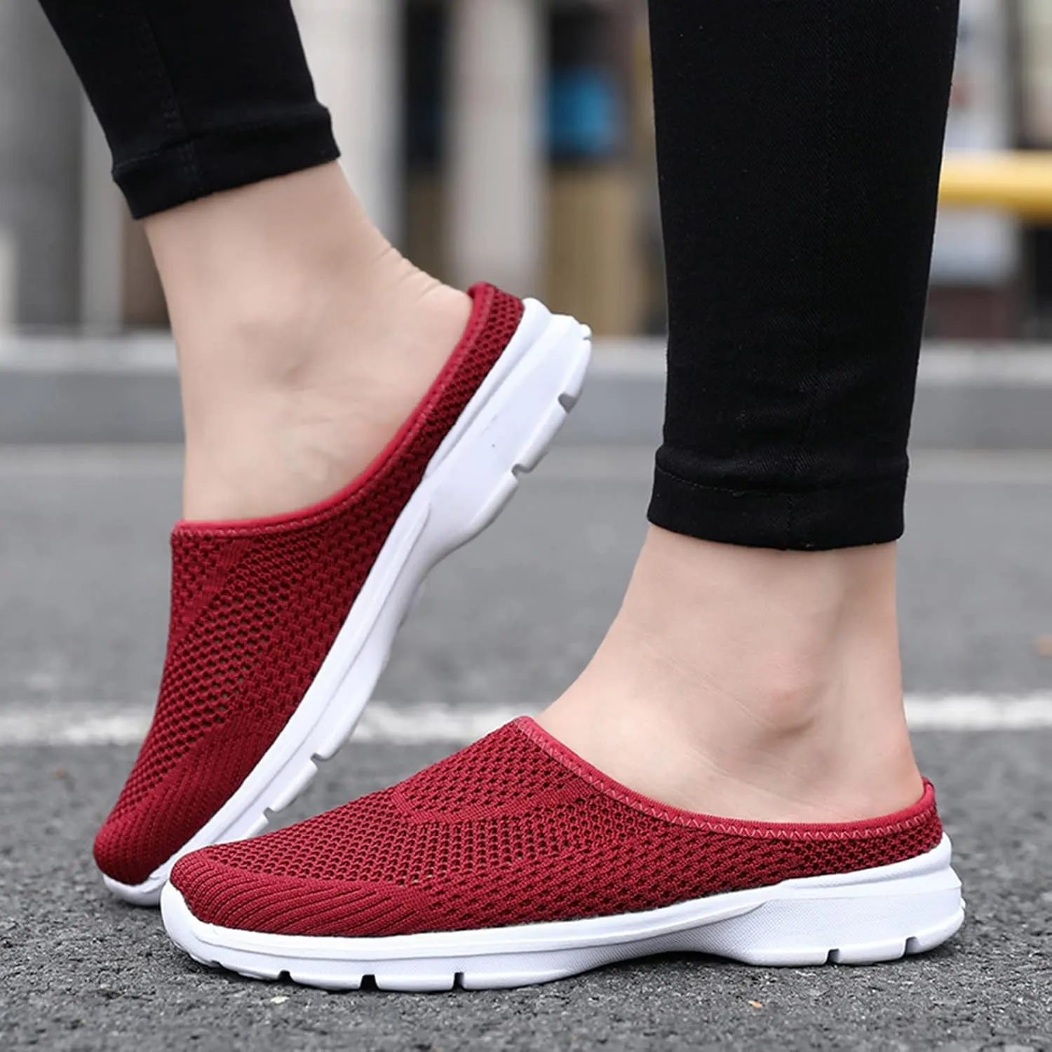 Women Mesh Sneaker Comfortable Breathable Lightweight Walking Shoes with Arch Support Summer Slip On Casual Sneakers