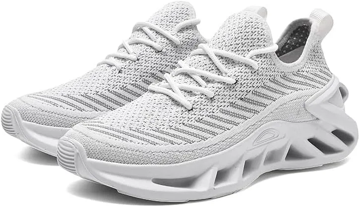 Women's Breathable Fabric Running Shoes | Lightweight, Non-Slip | Purple Blade Design | EVA Sole | for Tennis, Gym, Sports & Work
