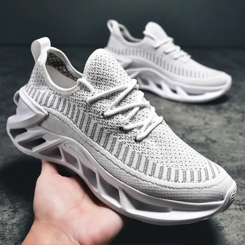 Women's Breathable Fabric Running Shoes | Lightweight, Non-Slip | Purple Blade Design | EVA Sole | for Tennis, Gym, Sports & Work