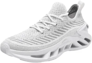 Women's Breathable Fabric Running Shoes | Lightweight, Non-Slip | Purple Blade Design | EVA Sole | for Tennis, Gym, Sports & Work