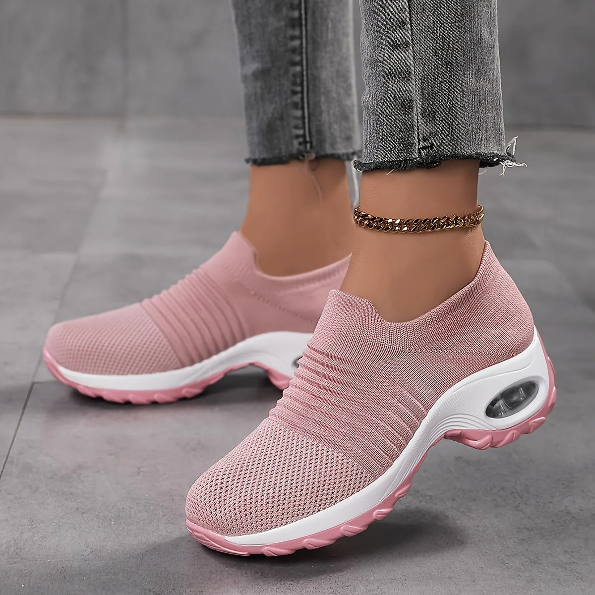 Women's Breathable Mesh Slip-On Sneakers