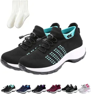 Women's Comfort Wear Orthowear Shoes, Orthopedic, Plantar Fasciitis, Black, One Size