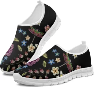 Women's Dragonfly Sneakers Casual Low Top Running Sneaker Soft Breathable Holiday Slip On Athletic Shoes for Womens