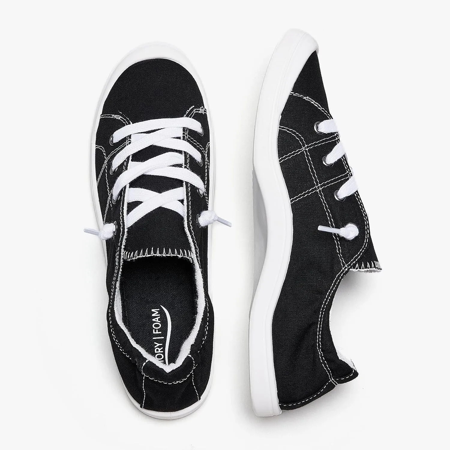 Women's Fashion Casual Slip-On Sneakers Comfort Lightweight Low Top Canvas Shoes