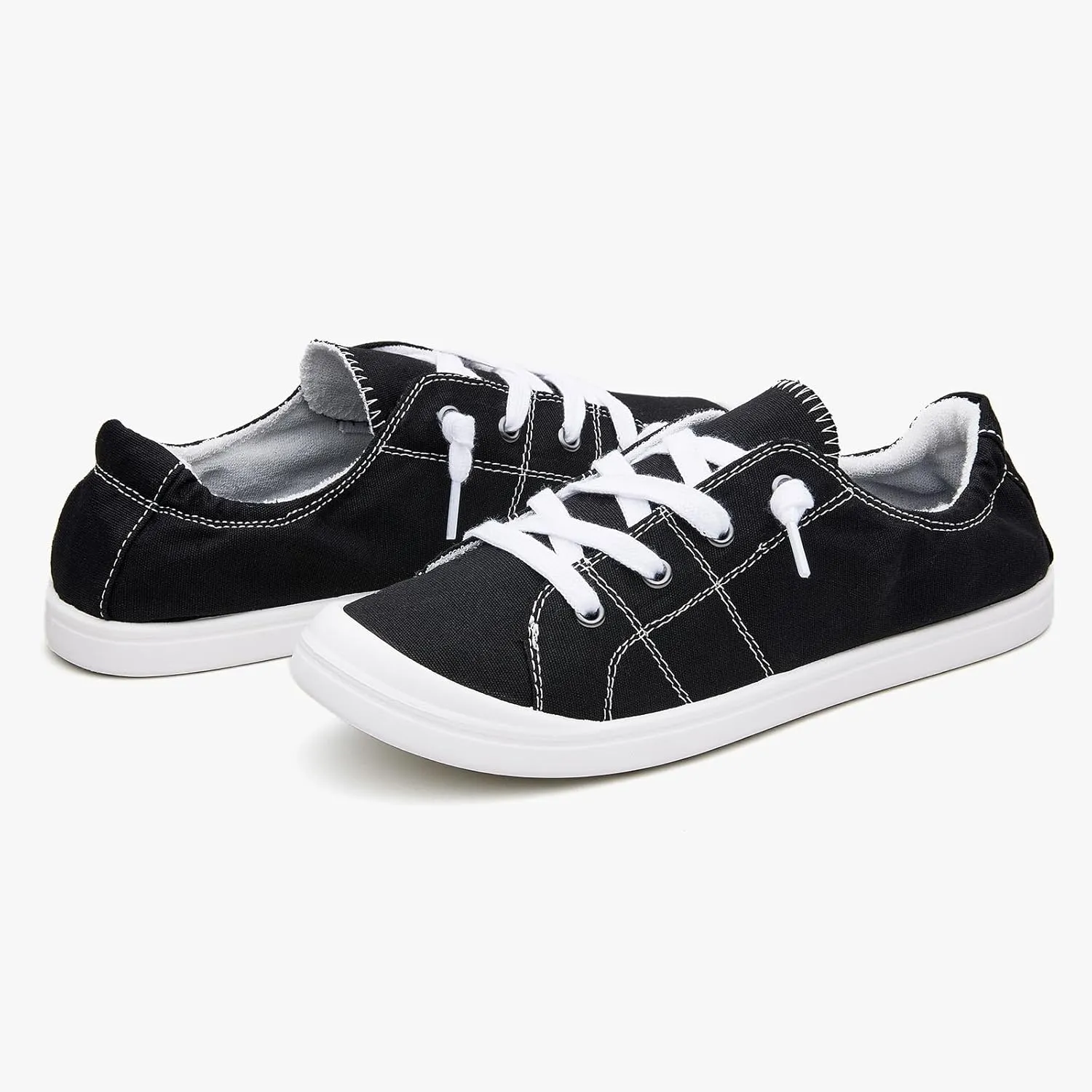 Women's Fashion Casual Slip-On Sneakers Comfort Lightweight Low Top Canvas Shoes