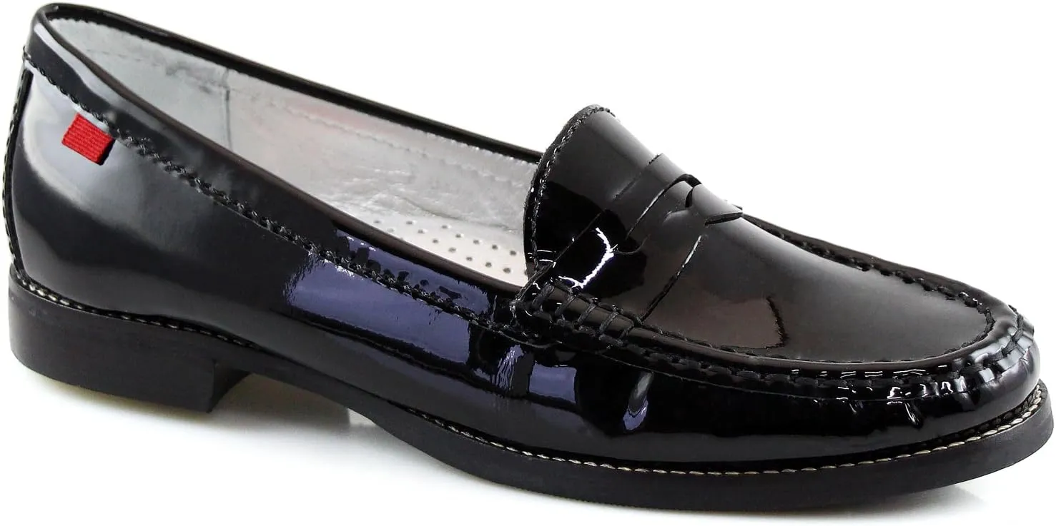 Womens Genuine Leather Comfort Slip on Penny Loafers
