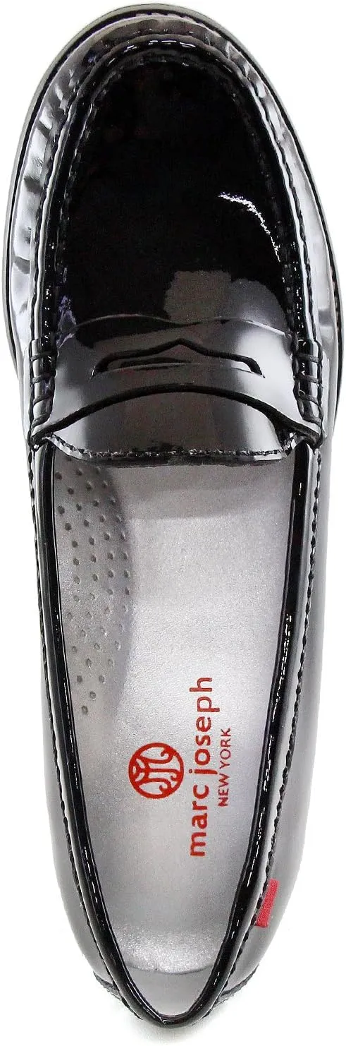 Womens Genuine Leather Comfort Slip on Penny Loafers