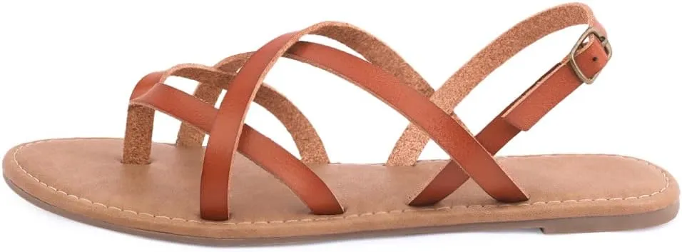 Women's Gladiator Flat Sandals Fisherman Strappy Sandals Ankle Strap Sandals