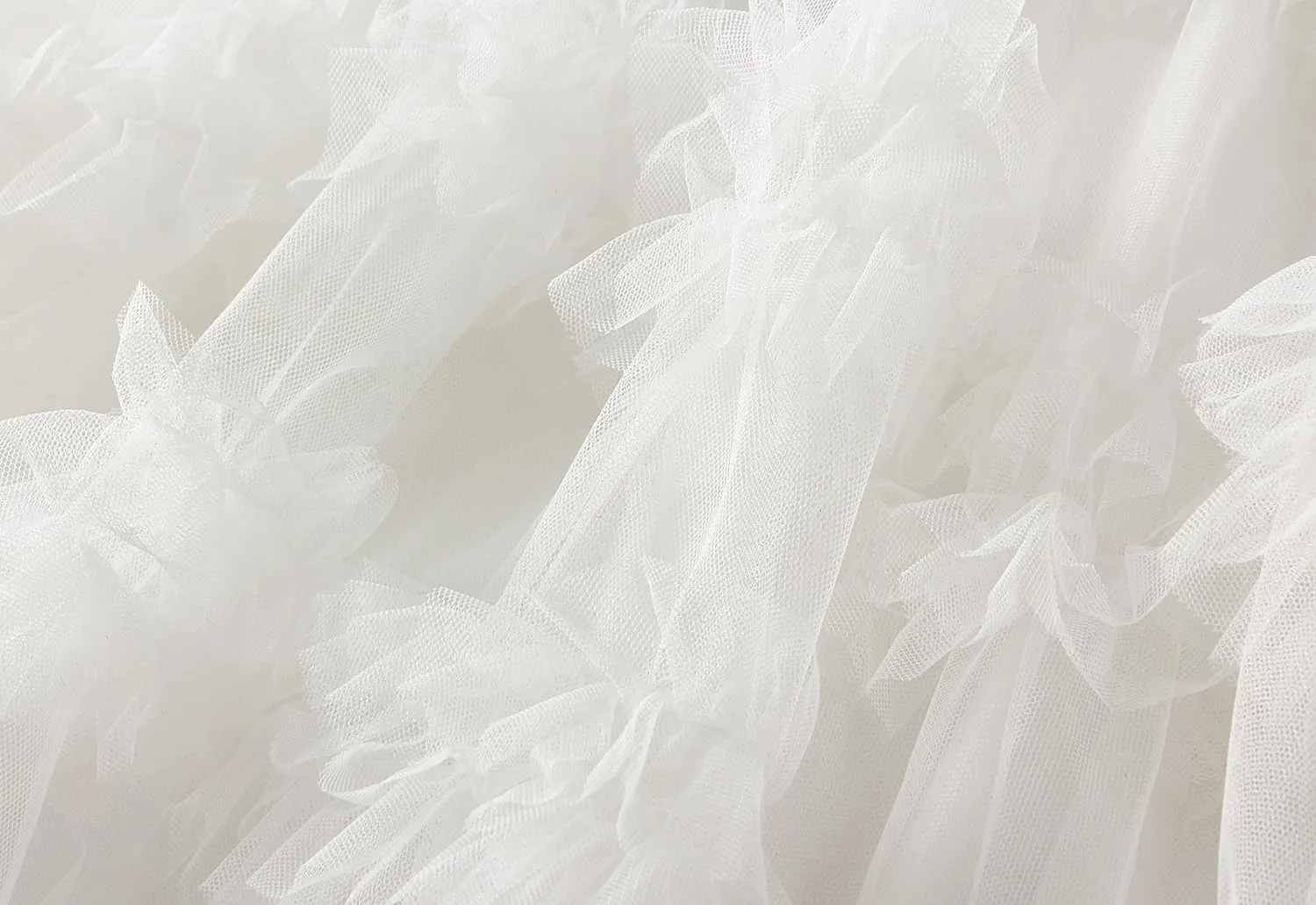 Women's Irregular Layered Tulle Long Skirt Elastic High Waist Fashion Mesh Pleated Skirt A-Line Maxi Party Casual Tutu Skirt