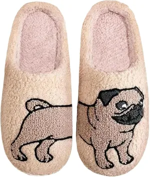 Women's Men's Fuzzy Memory Foam Slippers Fluffy Warm Comfort Light Weight Indoor Outdoor House Couple Shoes