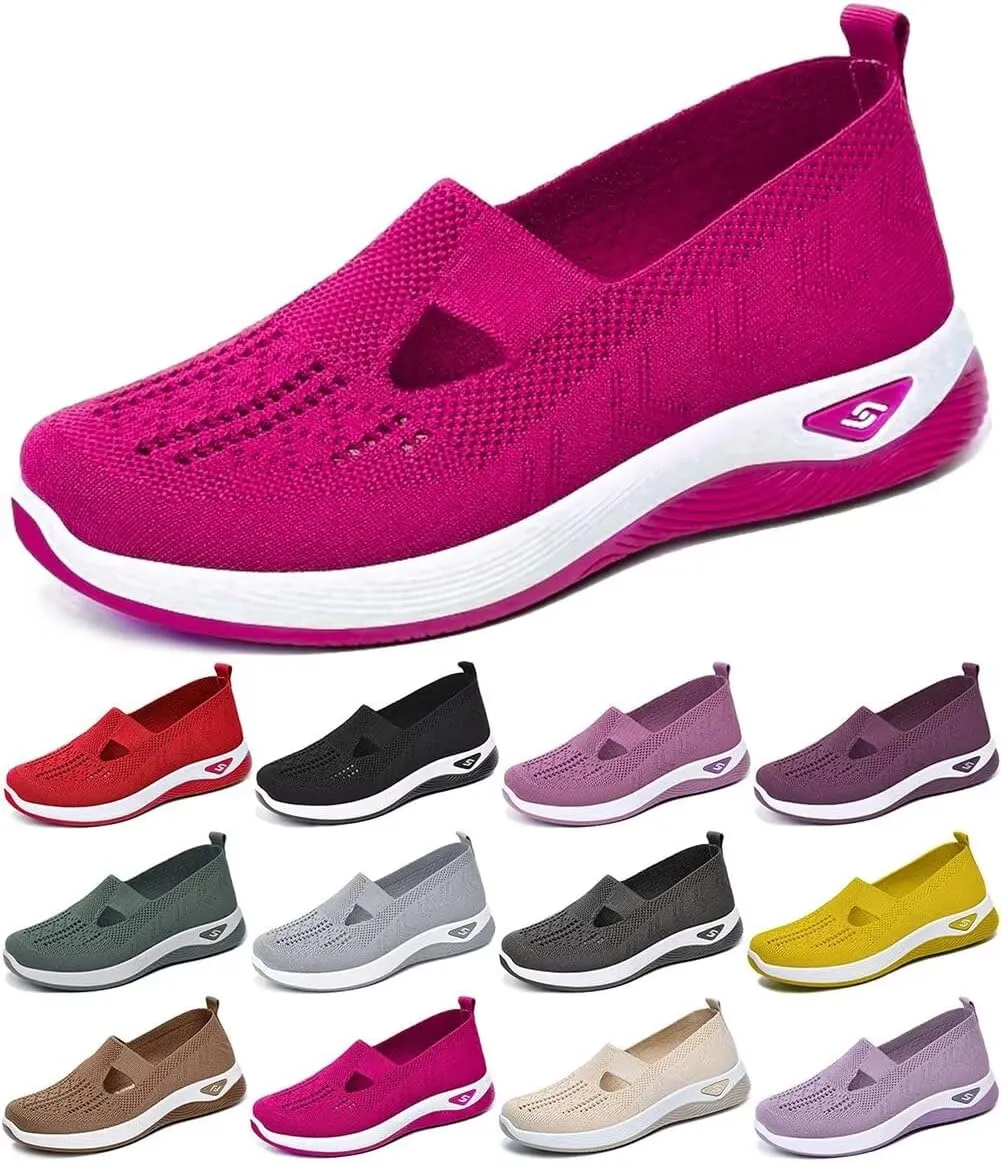Women's Orthopedic Mesh Walking Shoes Athletic Sport Running Sneakers Slip-on Cozy Breathable