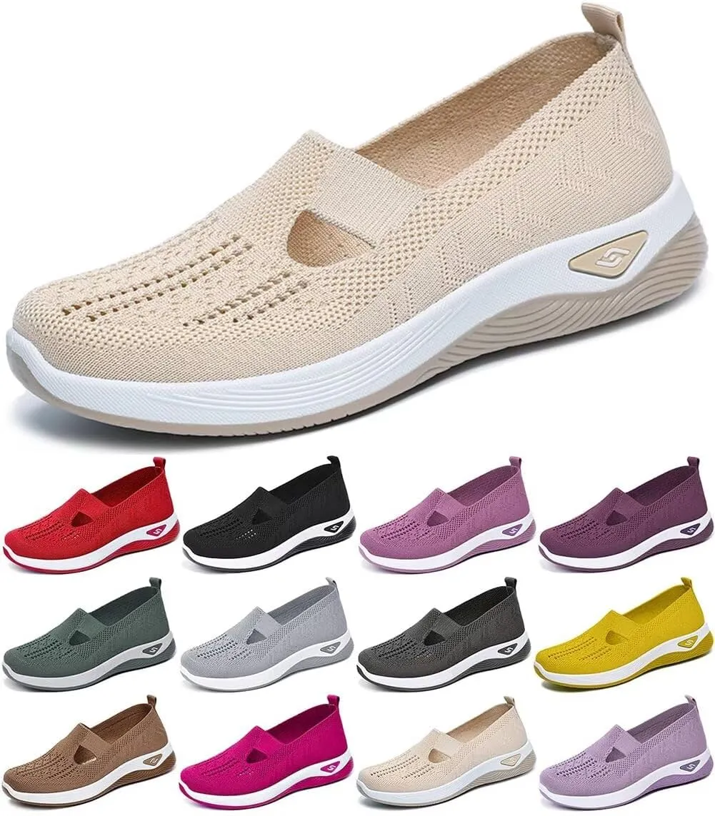 Women's Orthopedic Mesh Walking Shoes Athletic Sport Running Sneakers Slip-on Cozy Breathable