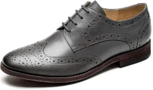 Women's Perforated Classic Lace-up Oxfords Brogue Wingtip Round Toe Derby Saddle Leather Shoes for Women Girls Lady Wife